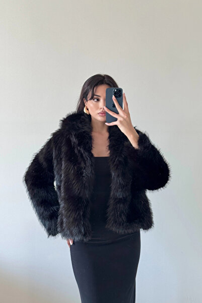 Eka Blană căptușită neagră pentru femei 1773