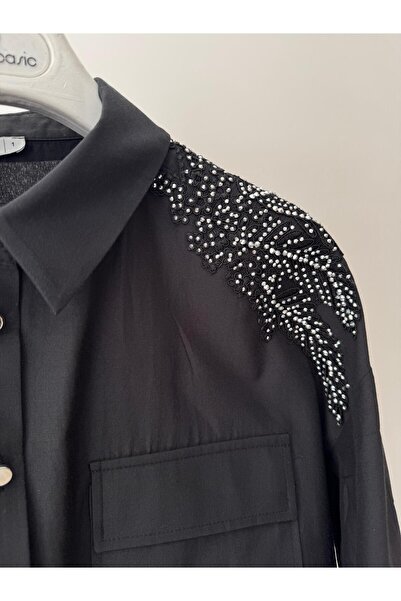 Moodbasic TAŞLI DANTELLİ GÖMLEK