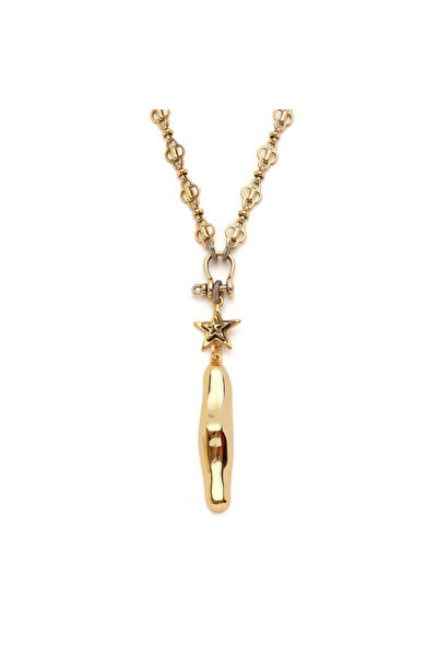 Mon Reve Lunar Glow Yıldız Charm Altın Kaplama Zincir Kolye