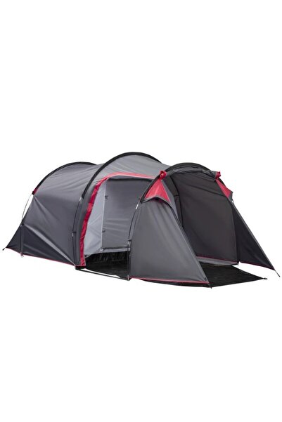 JollyMag Cort camping, 2 persoane, impermeabil, cu vestibul, geanta, gri, 426x206x154 cm