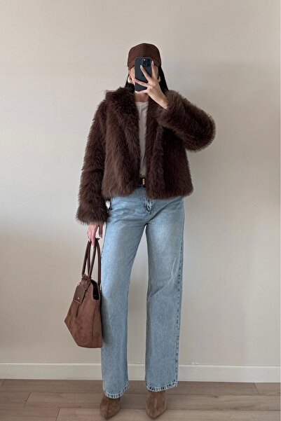 Eka Blană căptușită maro pentru femei 1773