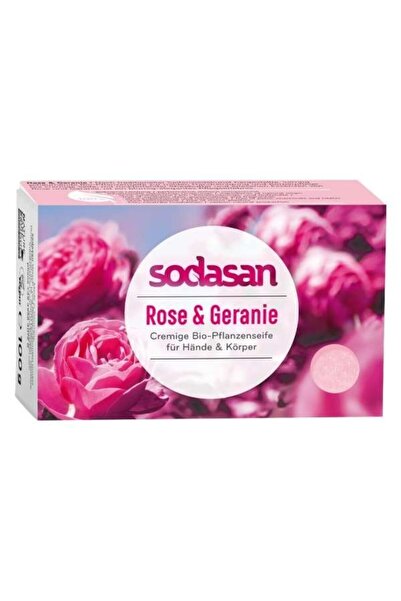 JollyMag Organic Rose and Geranium Cream Soap 100 Gr Sodasan