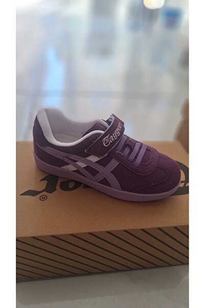 eTayger E-Tayger Cırtlı Unisex Çocuk Spor Ayakkabı Sneakers Mor Beyaz E2412