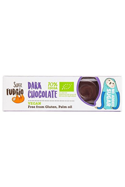 JollyMag Baton de ciocolata neagra fara zahar adaugat, bio, 40g, Super Fudgio