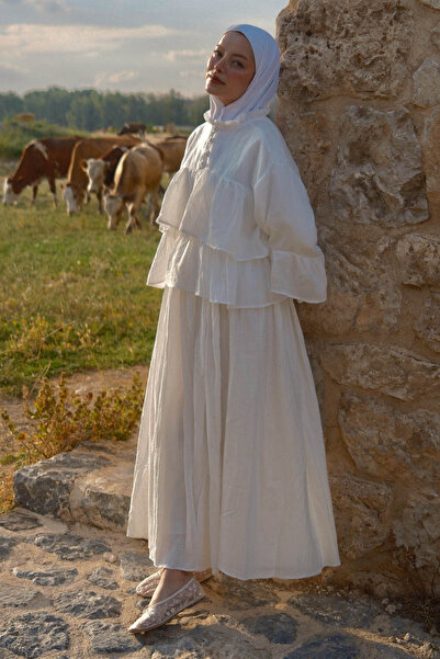 ZÜLAYS Flora Etek Beyaz