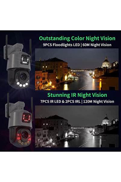 OEM Professional Wi-Fi PTZ Surveillance Camera, Y92-W, with Dual Lenses 3MP/3MP, IR 120m, 50X Zoom