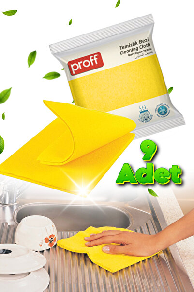 grimorlife 9 komada žute krpe za čišćenje, krpa za prašinu za kupatilo i kuhi...