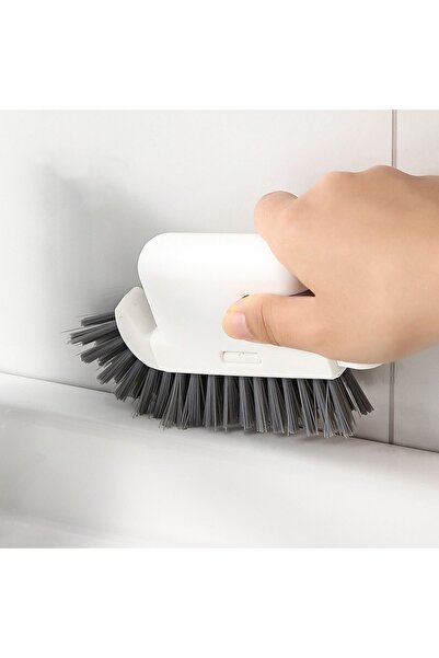 Flippy 3-in-1 Multifunctional Cleaning Brush for Kitchen, Dishes, Windows, Detachable Head, Grey