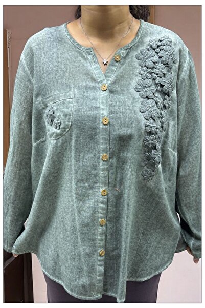 MENSAR OTANTİK Kadın Pamuklu Uzun Kollu Gömlek