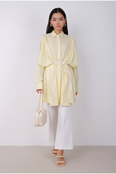 HEQA Сорочка з широким кроєм, м'яка жовта