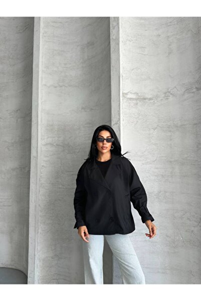 ZF BUTİK Crop-Trenchcoat mit Schultermanschetten