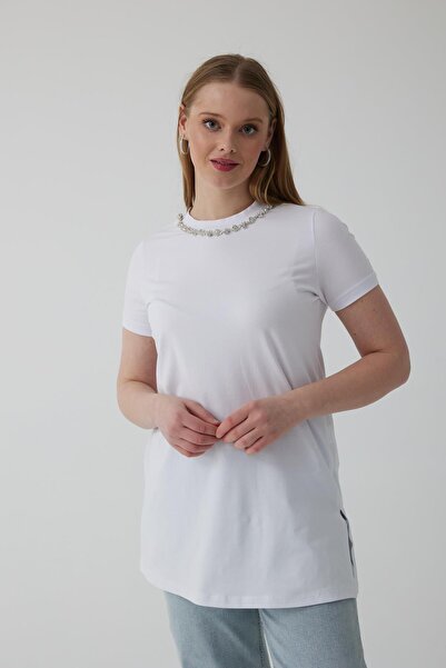 Moodbasic TAŞLI ŞERİTLİ T-SHIRT