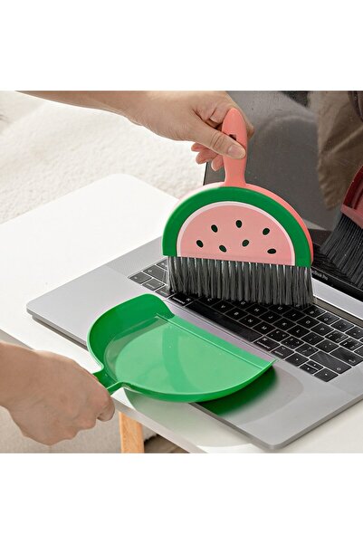 Flippy Mini Broom, Dustpan, Flippy, Household Use, Watermelon Pattern, 23 x 18 cm