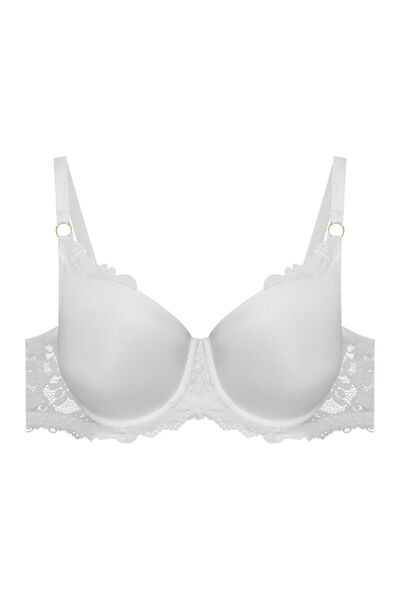 ESOTIQ Lightly Padded Bra Underwired Smooth Cups with Lace Details Comfortable & Sexy | Notty