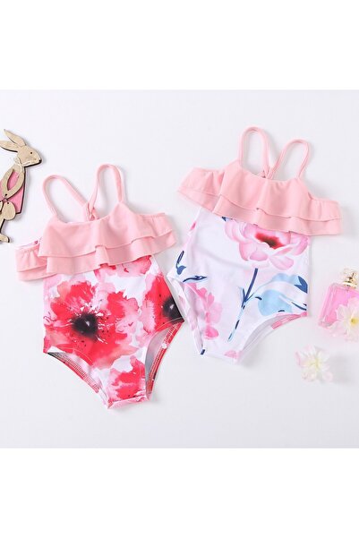 JollyMag Costum de baie Trandafir Drool (Culoare: Alb, Marime: 90)