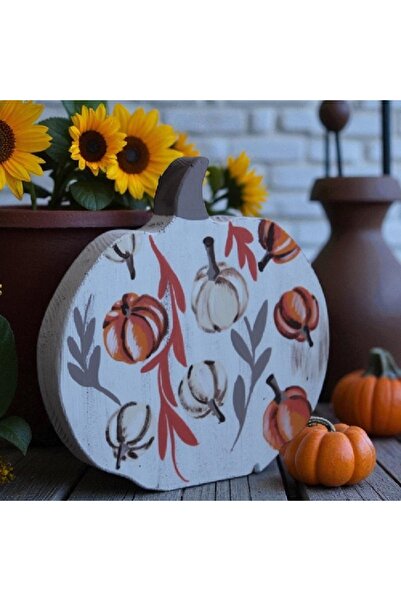 Decoratiuni Vintage Casa Retro Decoratiune Dovleac din lemn de brad, pictata ...