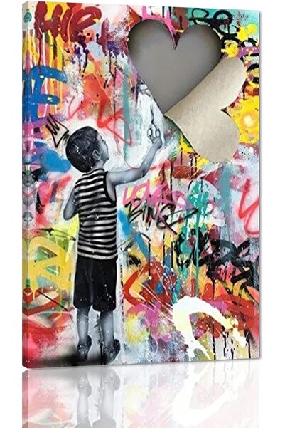 Emoda home Trove لوحة فنية تجريدية لفن جرافيتي الشوارع على قماش - لوحة جدارية...