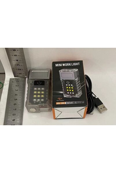 Flippy Portable UV LED Flashlight, USB-C, 50m, 5W, 3 Colors, 1200mAh, Transparent