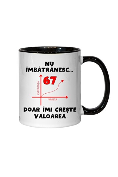 T&M Personalizare Cană personalizată - Nu îmbătrânesc, 67 de ani, doar câștig...