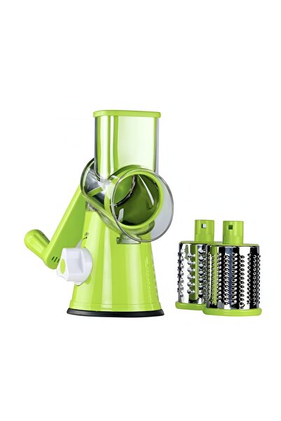 NEO Manual Grater with 3 Rotating Stainless Steel Blades, for Vegetables, Cheese, Nuts, Fruit, 11 x 6 x 23