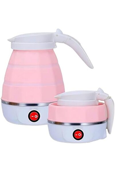 Generic Portable, Foldable 500W Electric Kettle - Pink, 600ml