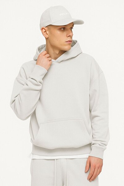 DM DOLCE MORE سترة رياضية بقلنسوة للجنسين مصنوعة من القطن الممشط بثلاث خيوط