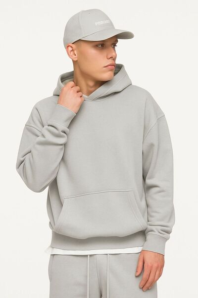 DM DOLCE MORE سترة رياضية بقلنسوة للجنسين مصنوعة من القطن الممشط بثلاث خيوط