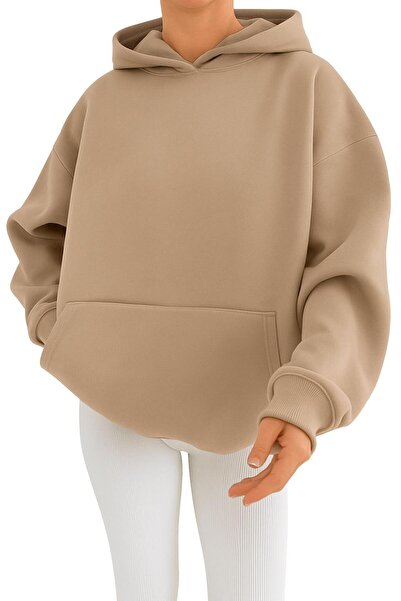 DM DOLCE MORE سترة رياضية بقلنسوة للجنسين مصنوعة من القطن الممشط بثلاث خيوط