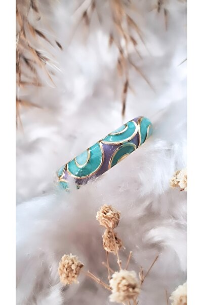 Serenity خاتم زاماك مطلي بالنحاس الأصفر الملون من الساتان مينلي