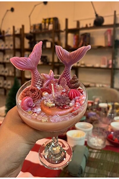Melina Aura Candles Deniz temalı kadeh mum