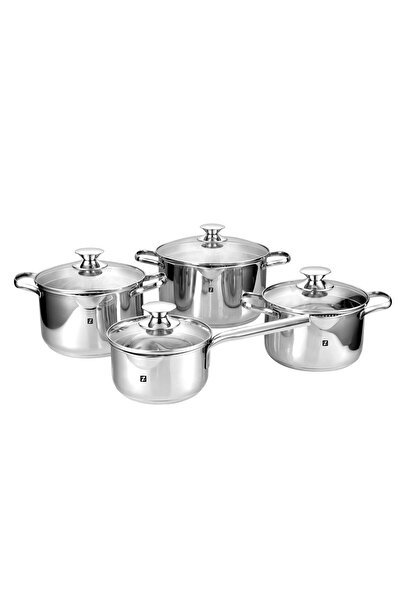 JollyMag Stainless steel pot set, 8 pieces - Zokura