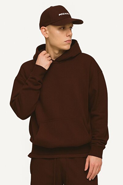 DM DOLCE MORE سترة رياضية بقلنسوة للجنسين مصنوعة من القطن الممشط بثلاث خيوط