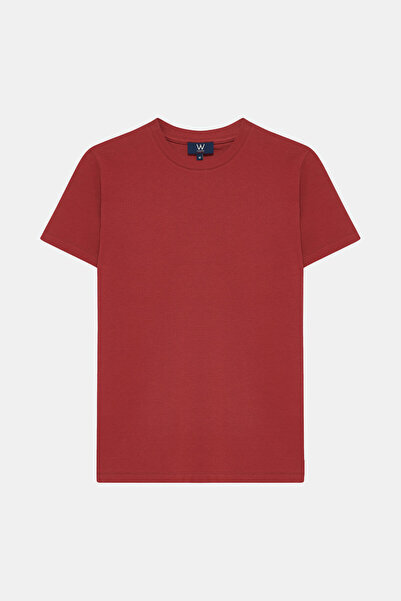 W Collection Dark Red Crew Neck T-Shirt
