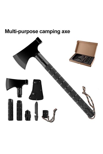 NEO Neo™ Campy® Μεταλλικό Πολυλειτουργικό Τσεκούρι 8 Τεμαχίων Μαύρο, εύκολο στη συναρμολόγηση με σπείρωμα, λαβές