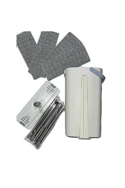 Flippy Set de curățare, Flippy, Mop și Găleată, Capacitate 5,7 l, 4 Rezerve din Microfibră, Utilizare Umed/Uscat, Albastru/Alb