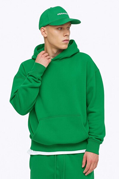 DM DOLCE MORE سترة رياضية بقلنسوة للجنسين مصنوعة من القطن الممشط بثلاث خيوط