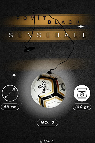 BLACK Povit Senseball Antrenman Topu Dikişli No 2 ipli Antrenman Topu SENSE BALL