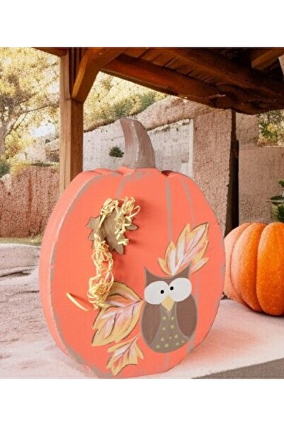 Decoratiuni Vintage Casa Retro Decoratiune Dovleac din lemn de brad, pictata ...