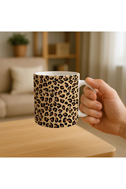 Borambalaj Leopar Desenli Kupa Bardak