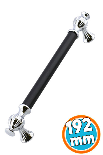 NZB Mobilya Kulpu Metal Çekmece Mutfak Dolap Dolabı Kapak Kulpları Kulbu 192 mm 19.2 cm Krom Siyah