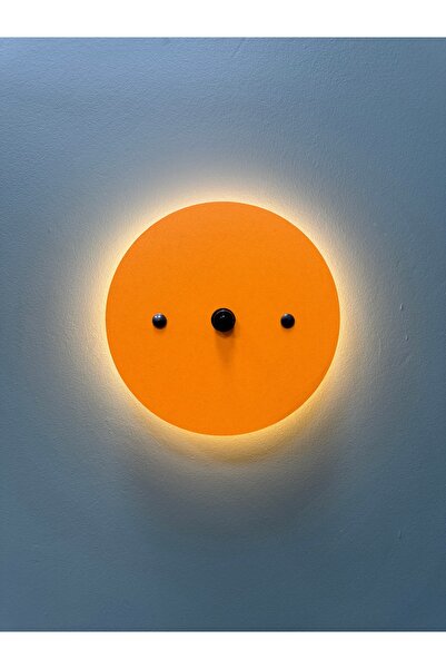 Begüsa Dünya Pilli Aplik Turuncu Ahşap