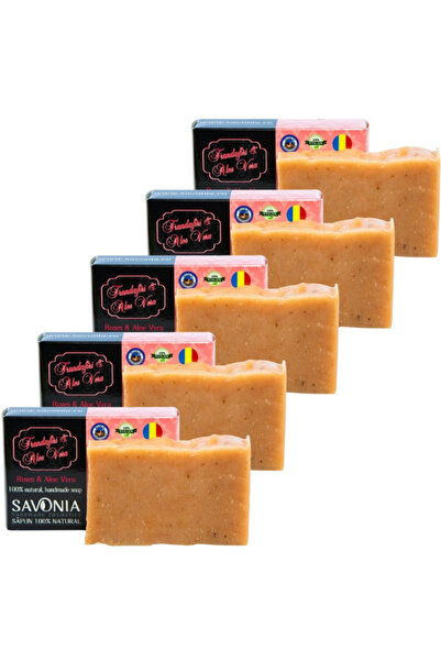 Savonia Set 5 buc - Sapun Trandafiri si Aloe Vera,