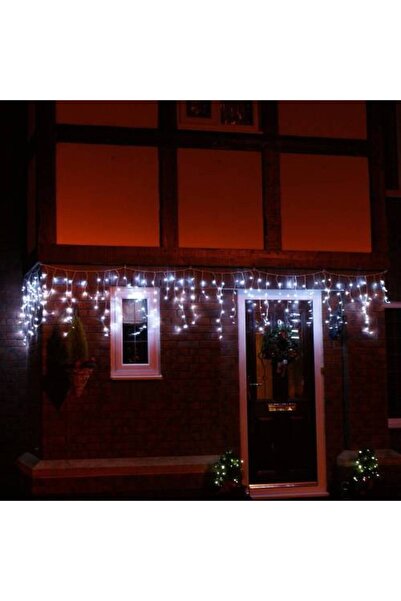 SDX Market Instalație de Crăciun 6 m x 0,7 m, Cortină cu franjuri, Alb rece, ...