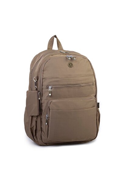 Nas Bag Unisex Large Size Multi-Compartment Lightweight Backpack Khaki