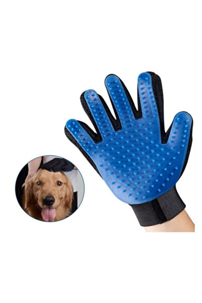 NEO Brushing and Massage Glove, Silicone, Blue/Black