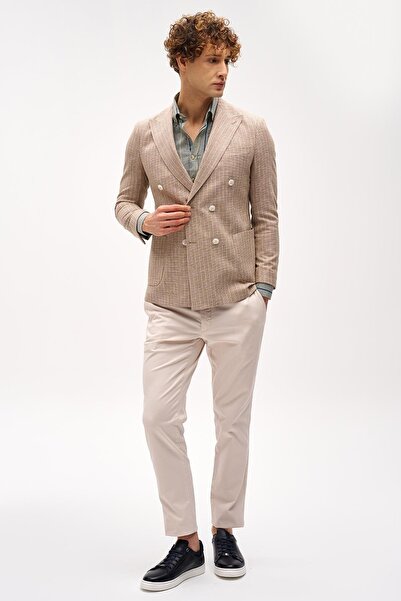 İgs Чоловічий бежевий Slim Fit / вузький крій широкий піджак