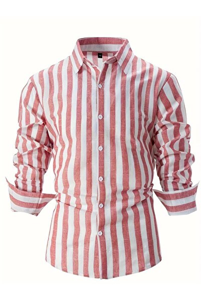 Clothes Box Long Sleeve Men's Linen Shirt