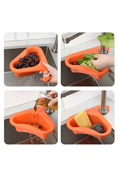 NEO Neo™ Sink Drain Basket, Swan Shape, Tap Attachment, Orange