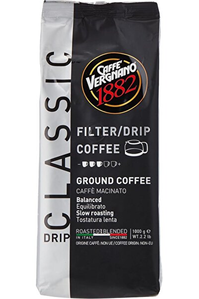 Caffe Vergnano Caffè Vergnano 1882 Classic Drip/Filter Balanced Ground Coffee, 1kg