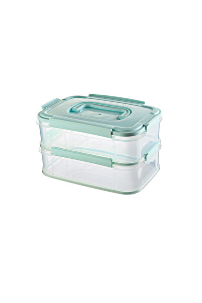 HOBBY LİFE Sizdirmaç Double-Layer Storage Container 1.8 Liter